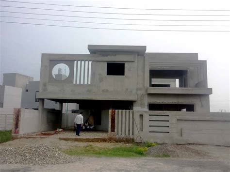 Grey Structure House Construction In Just 3 Months By AL Naafay