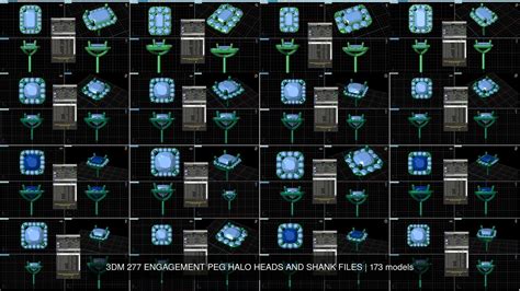 3dm Engagement 156 Peg Halo Heads And 18 Shank Files 3d Model