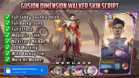 Gusion 11 11 Dimension Walker Skin Script Full Effect Latest Patch