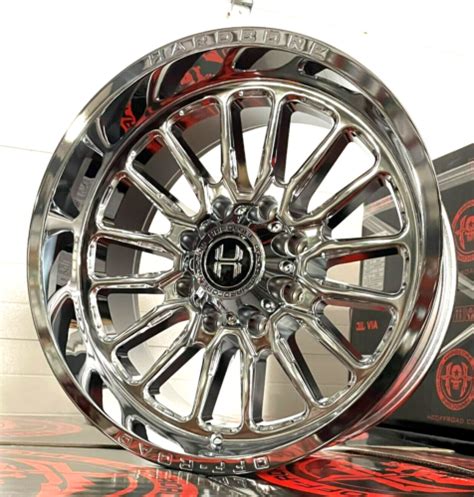 4x 20X10 Hardcore HC24 Wheels Chrome 8x180 Chevy GMC 2500 EBay