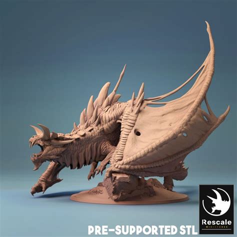 D Printable Elder Magma Dragon By Rescale Miniatures