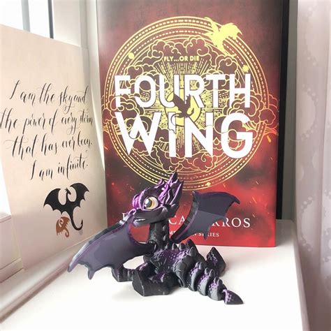 Andarna Inspired Purple Dragon Iron Flame Violence 3d Printed Articulating Dragon Fourth Wing