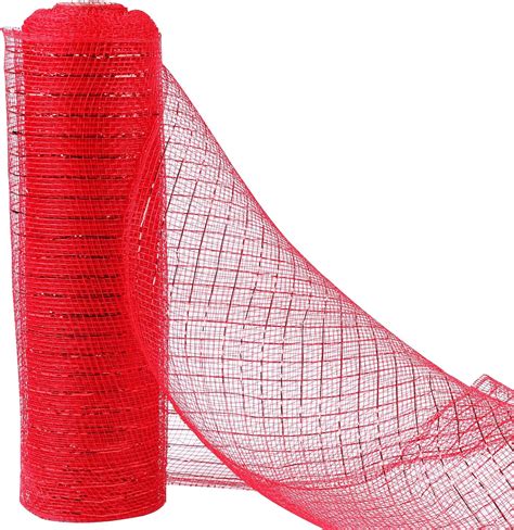 Amazon Derayee Red Mesh Ribbon Inch X Feet Christmas