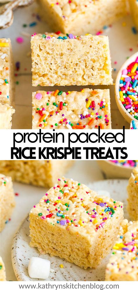 Easy Protein Rice Krispies Recipe Recipe High Protein Desserts Protein Dessert Recipes