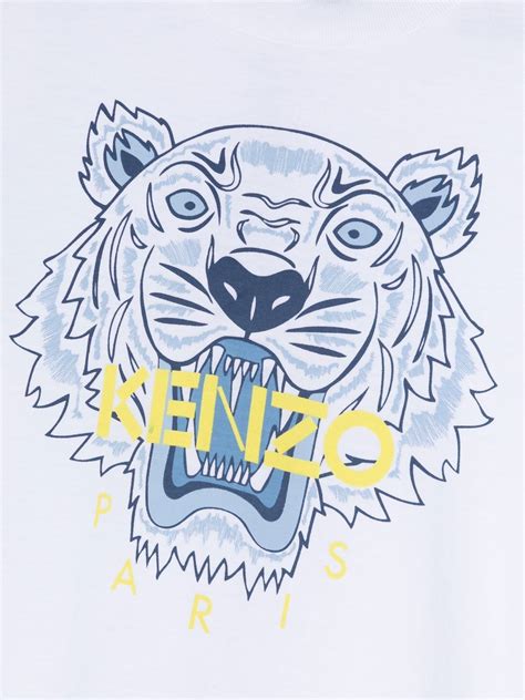 Kenzo Kids Tiger Print Crew Neck T Shirt Farfetch