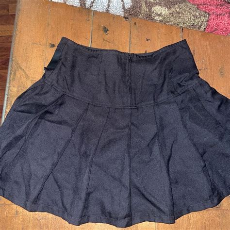 Royal Bones Daang Goodman Skater Mini Skirt Size S Black Pleated Chain