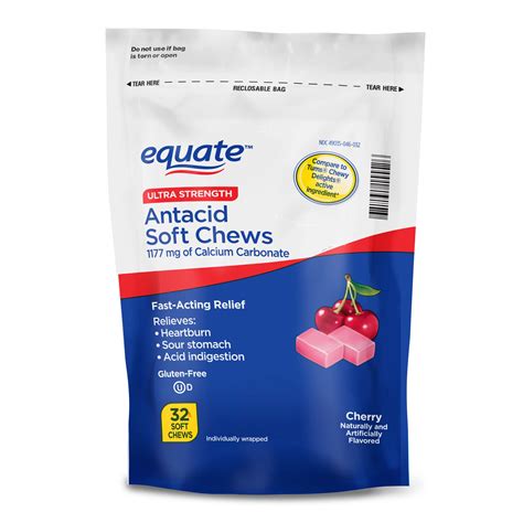 3 Pack Equate Ultra Strength Antacid Soft Chews For Heartburn And