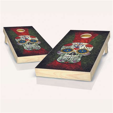 Sugar Skull Cornhole Board Set Skips Garage