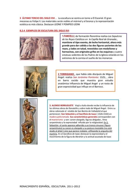 Tema 8 2 Escultura del Renacimiento en España PDF