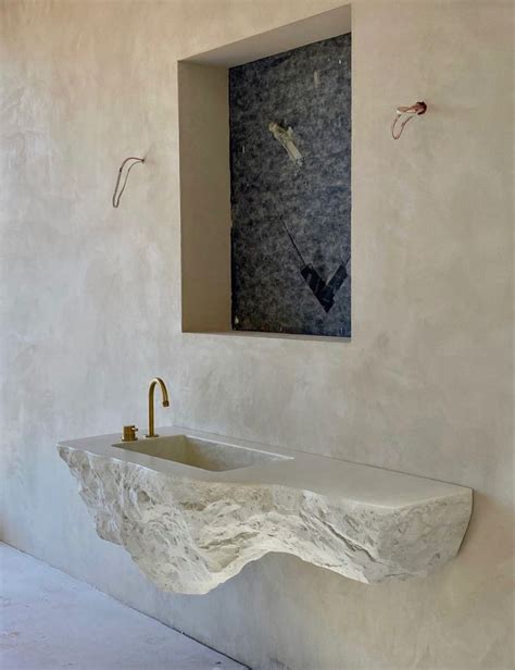 Pin by Vane Moguel on Baños in 2024 Stone bathroom sink Natural