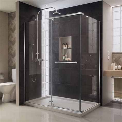 Dreamline Quatra 34 516 Inch X 46 516 Inch X 72 Inch Semi Frameless Pivot Shower Enclosu