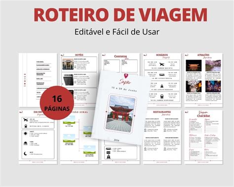 Roteiro De Viagem Template Digital Elo Produtos Especiais