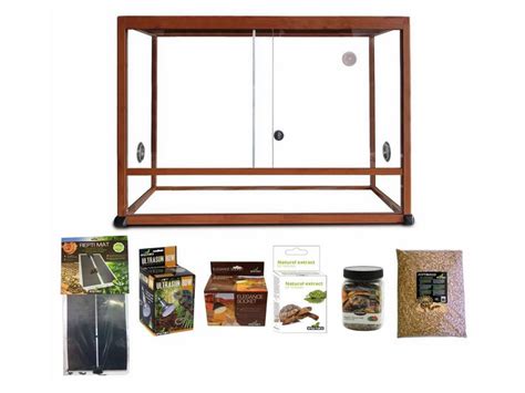 Kit Terrarium Tortue Terrestre Avec Bac Ouvert Cm Reptiles Planet