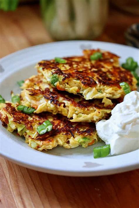 Easy Pan Fried Cabbage Fritters Healthy Elizabeth