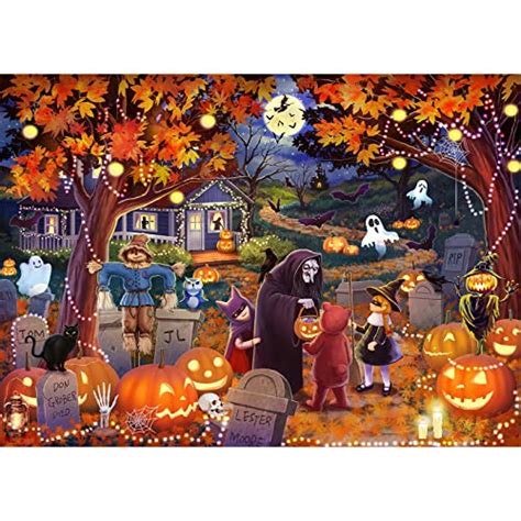 HUADADA Jigsaw Puzzles 1000 Pieces, Trick or Treat Halloween Puzzles ...