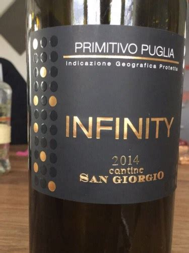 2014 Tinazzi Cantine San Giorgio Infinity Primitivo Puglia Vivino US