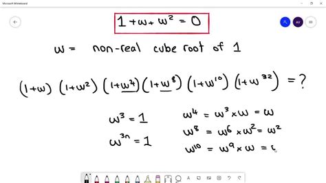 SOLVED If ωis a non real cube root of unity then 1 ω 1 ω 2 1 ω 4 1