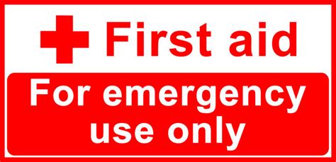 Sign First Aid For Emergency Use Only Signage Pvc Type Waterproof And