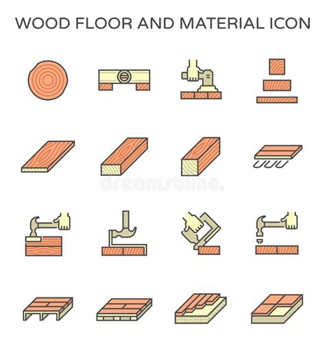 Floor Material Line Vector Icons Stock Vector Illustration Of Detail