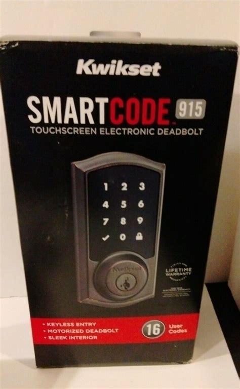 Kwikset 915 Smartcode Touchscreen Electronic Deadbolt 99150 003 Bronze 883351543378 Ebay