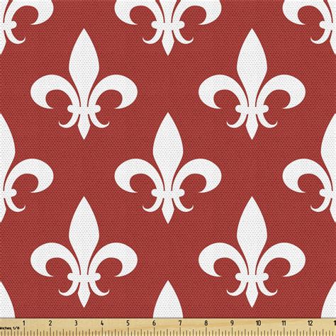 Ambesonne Fleur De Lis Fabric By The Yard Upholstery Heraldry 2 Yards