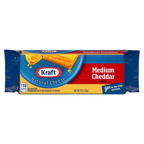 Medium Cheddar Kraft Natural Cheese