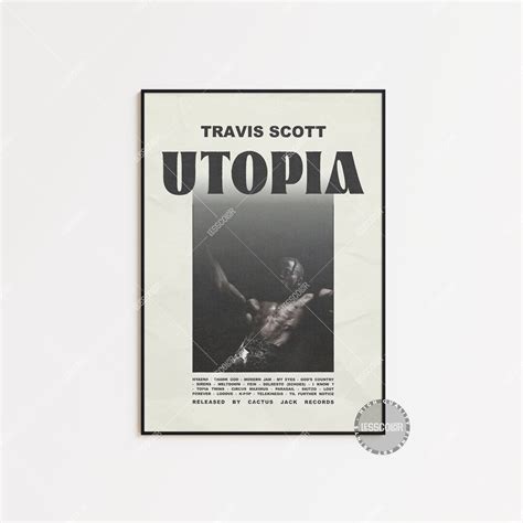 Travis Scott Poster Utopia Poster Tracklist Album Cover Poster Poster