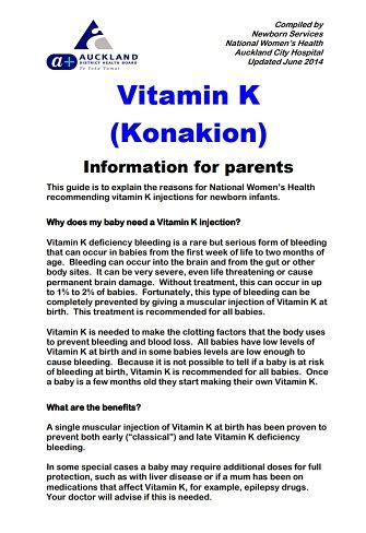 Vitamin K (for babies) | Healthify