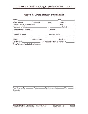 Fillable Online Xray Tamu Sample Submission One Side X Ray