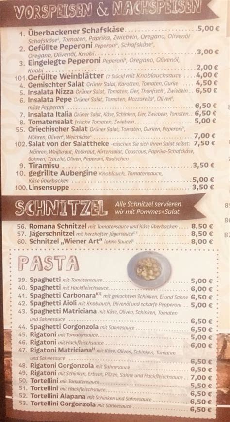 Speisekarte Von Pizza Castello Eisenberg Pfalz