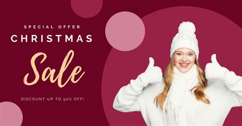 Christmas Offers Online Facebook Ad Template - VistaCreate