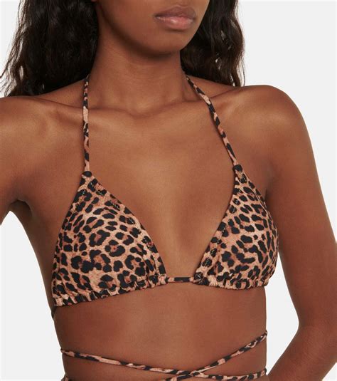 Reina Olga Miami Leopard Print Bikini Top Reina Olga