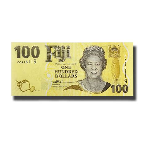 Fiji Dollars Banknote Queen Elizabeth Ii Uncirculated