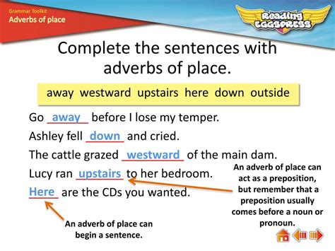 Adverb Of Place Examples Sentences