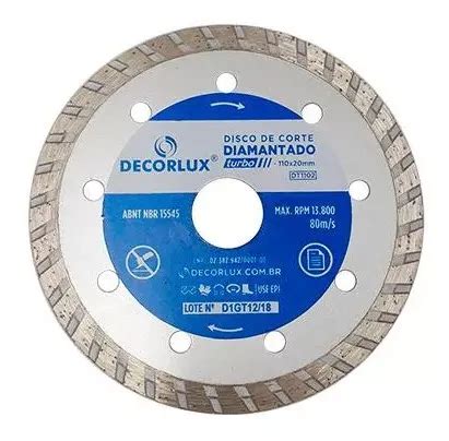 Disco Diamantado 110mm Turbo Corte Porcelanato