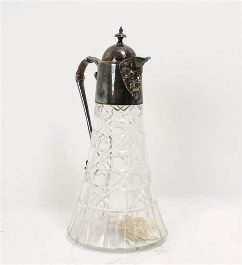 Crystal And Silver Claret Jug Jugs And Ewers Silver Plate