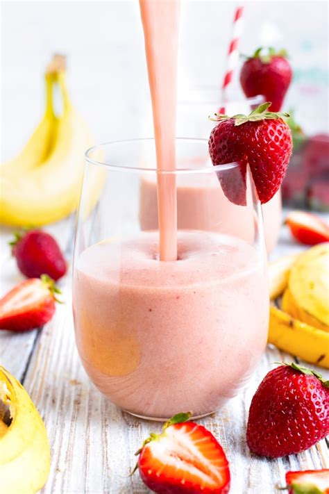 Strawberry Banana Smoothie With Yogurt Evolving Table