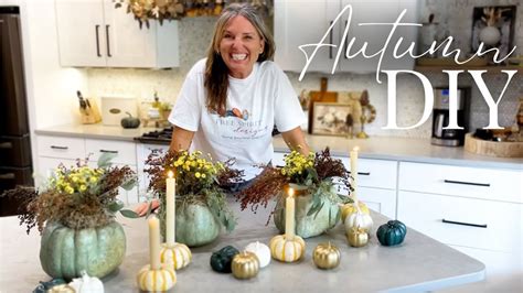 COZY FALL DECOR DIY S PUMPKIN TAPER CANDLES PUMPKIN VASES AND