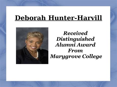 Calaméo Deborah Hunter Harvill Got Alumni Award From Marygrove College