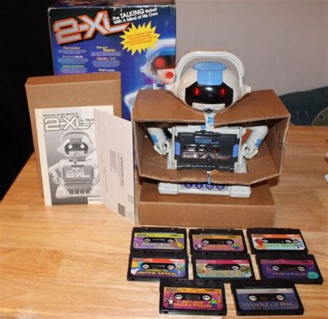 1992 Tiger 2 Xl Talking Robot Cassette Player W Original Box Manual