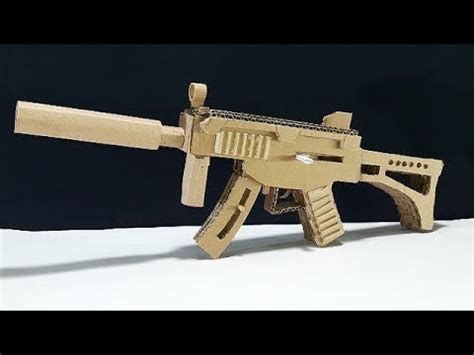 increíble pistola MP5 de cartón de gran potencia como hacerla YouTube