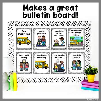 School Bus Safety Posters for Primary Grades by Jane Feener | TPT