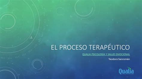 El Proceso Terapéutico Youtube