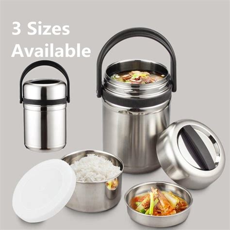 Buy 2 Tier Vacuum Insulated Lunch Box Stainless Steel Food Container