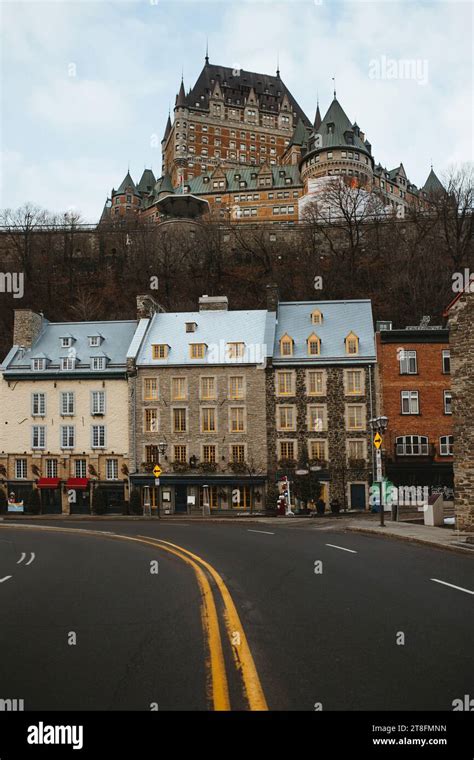 Classic View Of The Iconic Chateau Frontenac In Quebec City Canada