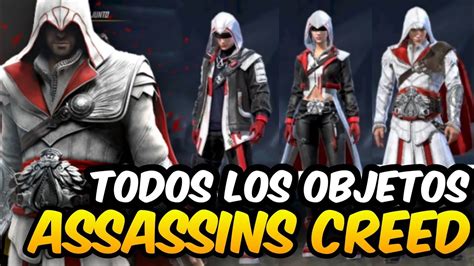 TODOS LOS OBJETOS DE ASSASSINS CREED FREE FIRE X ASSASSINS CREED