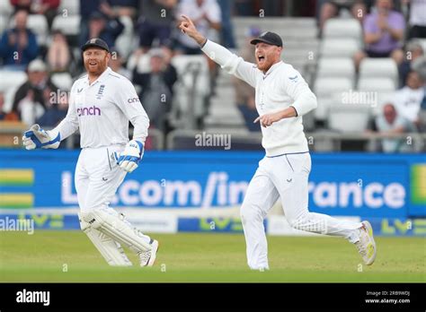 England S Jonny Bairstow Left And England S Ben Stokes Celebrate The