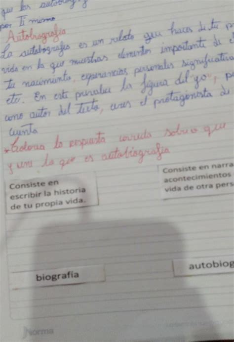 Consiste En Escribir La Historia De Tu Propia Vida Es Biograf A Y