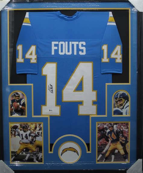 Los Angeles Chargers Dan Fouts Signed Jersey Framed & Matted with BECK ...