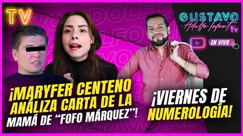 Maryfer Centeno ANALIZA carta de mamá de Fofo Márquez y viernes de